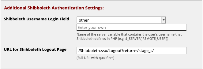 shib auth settings